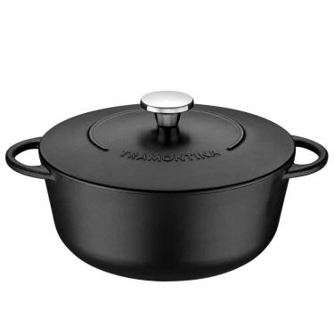 Imagem de Caçarola Tramontina Trento 28cm 6L Ferro Fun. Esmaltado e Rev. Int. Ant. Starflon Excellent 20805028