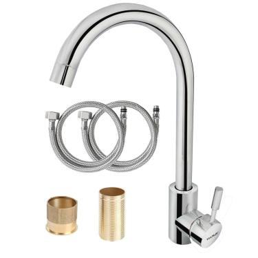 Imagem de Torneira Gourmet Misturador Monocomando Quente e Frio, Mesa, Bancada  FC-117