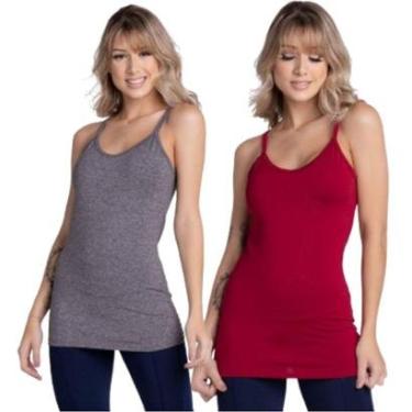 Imagem de Blusa Regata Básica Serra e Mar Kit Com Duas Cores Roupa Para Academia Treino Moda Fitness-Feminino