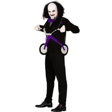 Imagem de Fantasia Jigsaw Masculina Adulta de Halloween de Terror Cosplay Jogos 