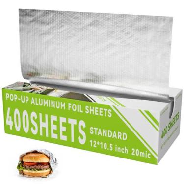 Imagem de Folhas de alumínio SZZJKJ 400 unidades, pesadas, 30 cm x 27 cm
