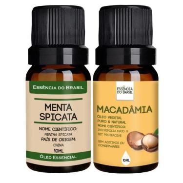 Imagem de Kit Óleo Essencial Menta + Macadâmia 10ml - Essência Brasil - Essência