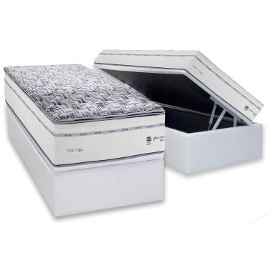 Imagem de Conjunto Box Baú Solteiro: Colchão Molas Herval Ensacadas Maxspring C1723 + Base CRC Linhão White (88x188)