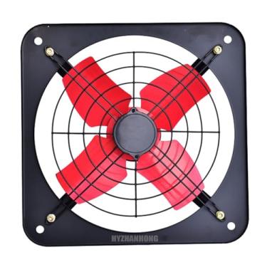 Imagem de 10 inches,10/12 polegadas ventilador de escape da janela de parede, ventilador de exaustão de fumaça de baixo ruído, equipado com grade frontal e interruptor para cozinha do banheiro