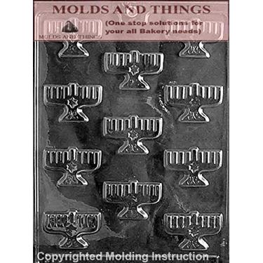 Imagem de Molde para doces de chocolate MENORAHS tamanho mordida com instruções de moldagem escritas