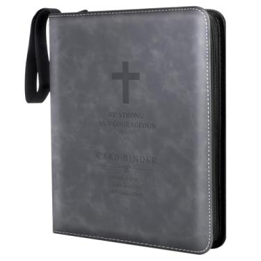 Imagem de Fichário de coleção de cartões, fichário de 9 bolsos, 900 bolsos com fichário de cartão com zíper, pasta de cartão para MTG, TCG, cartões esportivos, cartão de beisebol, cartão de futebol