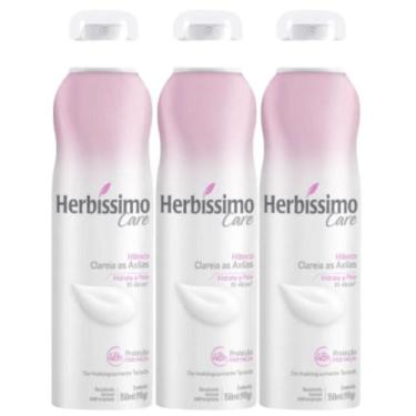 Imagem de Kit 3 Desodorante Aerossol Herbíssimo Care Sem Álcool Hibisco 150Ml  D