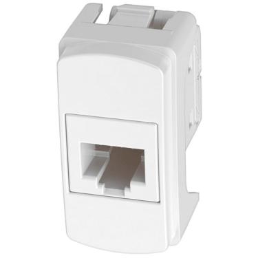 Imagem de Módulo Tomada RJ45 8 Fios UTP CAT5E 1M Branco Miluz - S3B74100 - SCHNEIDER