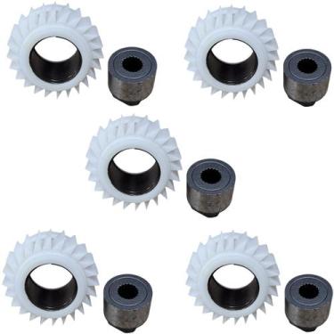 Imagem de 5 Catraca e Engaste Para Lavadora Electrolux LBT12 LF10 LM08 - Genéric