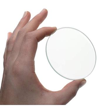 Imagem de Lente convexa dupla, distância focal de 1000 mm, diâmetro de 75 mm - lente de vidro esférica, opticamente trabalhada - bordas do solo, polida - ótima para salas de aula de física - Eisco Labs