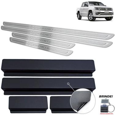 Imagem de Soleira Amarok V6 Highline 2018 a 2020 Prata Baixo Relevo