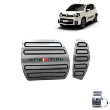 Imagem de Pedaleira Automático Aço Inox Uno Sporting 2011 A 2018 Preto