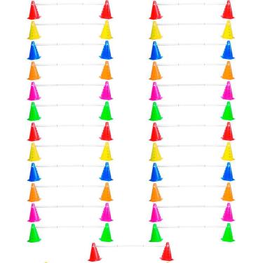 Imagem de Kit Agilidade Treinamento Funcional 50 Cones com Barreira