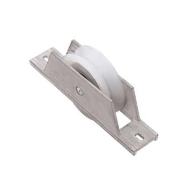 Imagem de Roldana Nylon Branca Maciça 60(2 1-2) Tipo V Para Cavalete De Alumínio