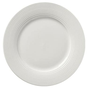 Imagem de URGDWEKJY Dinnerplates Prato plano de cerâmica retrô em relevo prato de massa ocidental casa café da manhã prato de sobremesa prato de salada rosqueado bandeja de jantar (A)