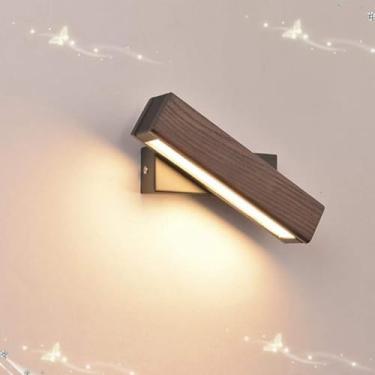 Imagem de Candeeiro De Parede Moderno Led 360° Candeeiro De Parede De Madeira Rotativo Candeeiro De Parede Interior Regulável Quarto Sala De Estar Corredor Escadas Iluminação Interior Cand, 21cm