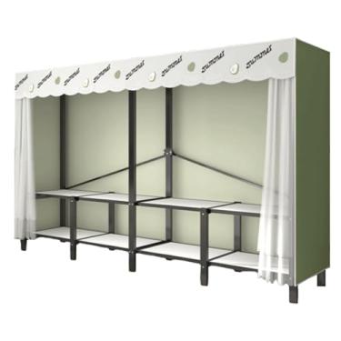 Imagem de YPDJVLTI Armário portátil empilhável armário de aço economiza espaço guarda-roupa armário para quarto pendurado guarda-roupa dobrável guarda-roupa portátil roupas armário espaçoso