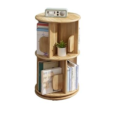 Imagem de AKALNNB Estante de livros, estante rotativa, prateleira de armazenamento multicamadas, estante de livros pequena para uso doméstico, estante de armazenamento de suprimentos públicos, estante Stora