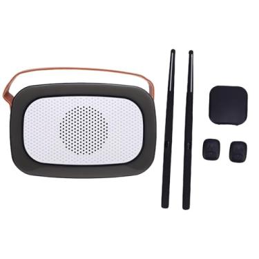 Imagem de Luocute Conjunto de Baquetas de Bateria de Ar, Kit de Baquetas Eletrônicas Virtuais RGB Inteligente Portátil Com Alto-falante 8 Pedal de Som Com Sensor de Movimento 3D Preto, Conjunto