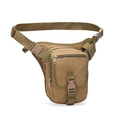 Imagem de Bolsa de perna de caminhada e ciclismo, bolsa de cintura multifuncional, bolsa de perna de náilon masculina, bolsa de cinto de quadril para motociclista, casual, masculina, pochete de assalto