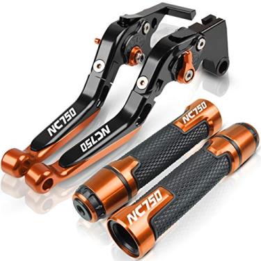Imagem de WEJUSA Para Honda NC750 NC750S NC750X NC 750S/X 2014 2015 Alavanca de embreagem de freio e maçaneta de 22 mm guidão alavanca de embreagem de freio de motocicleta (cor: QYGX888 8)