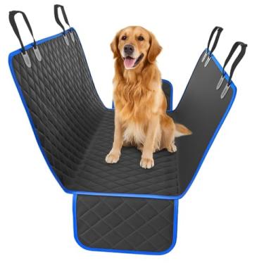 Imagem de Capa Protetora Carro Pet Impermeável, Antiderrapante, Resistente ao Desgaste, Grande Capacidade 4 em 1 capa de Banco Traseiro de Carro para Cachorro Cachorro Gato (AZUL)
