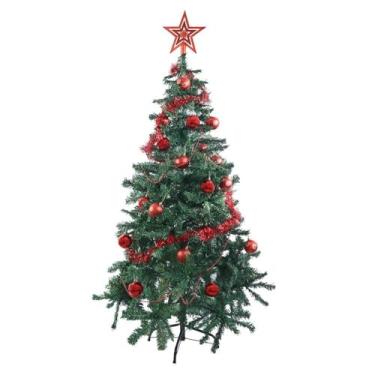 Imagem de Árvore de Natal Pinheiro Luxo 1,50m com 380 Galhos e Base de Ferro – Verde Tradicional