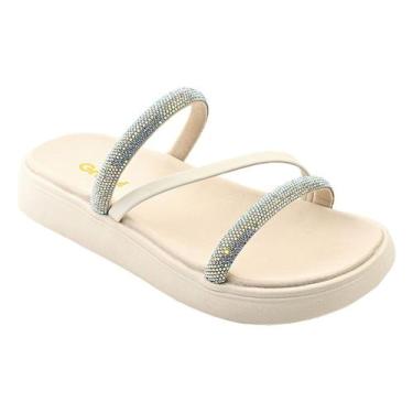 Imagem de Sandália Papete Menina Brilho Infantil Flatform Grugui Verão Dia A Dia