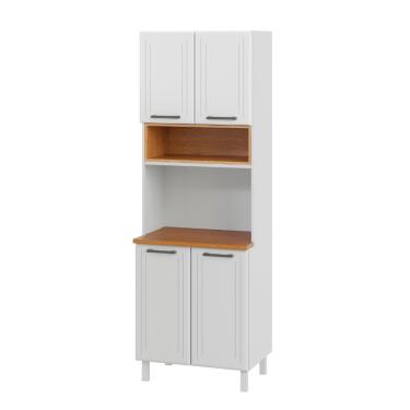 Imagem de Paneleiro Torre Quente 4 Portas Liz Telasul - Carvalho com Branco