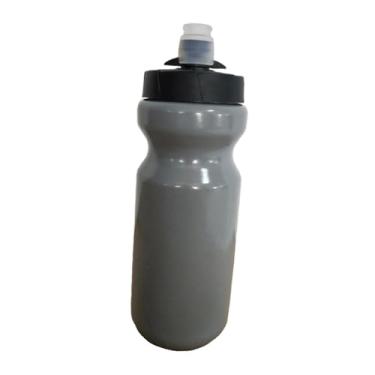 Imagem de KiBcsLic Garrafa de água esportiva Squeeze 620ml portátil para mulheres e homens, à prova de vazamento, copo de água para boxe, ciclismo, fitness e futebol, Cinza
