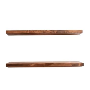 Imagem de Prateleiras com suporte invisivel Madeira Maciça Envelhecida(60 Centimetros,Envelhecida)