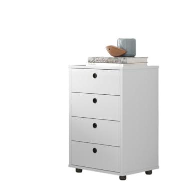 Imagem de Mesa de Cabeceira Classic 04 Gavetas Criado Grande Quarto(Branco)