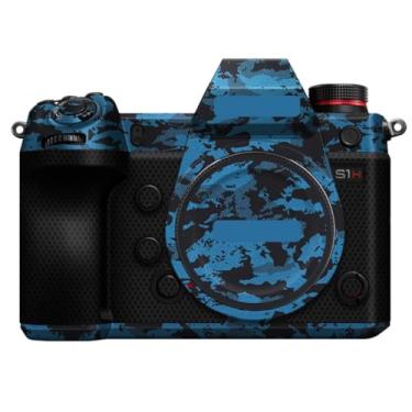 Imagem de S1H Adesivo antiarranhões para câmera Panasonic Lumix S1H película protetora decalques S1H (azul cavaleiro)