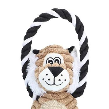 Imagem de GLOGLOW Brinquedo para Mastigar Cachorro, Material de Pelúcia, Formato Animal Interativo e Estridente, Bom para Limpeza de Dentes de Filhotes e Brincadeiras Envolventes (Tipo A)