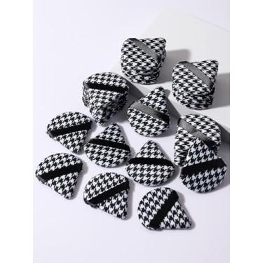 Imagem de 24 peças de maquiagem puff seco e molhado duplo uso triângulo pó puff macio ao toque aplicador cosmético para pó líquido ferramentas de maquiagem facial (heibaise)