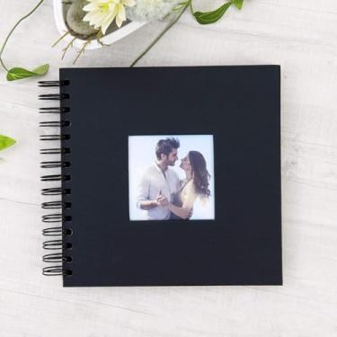 Imagem de Álbum de fotos DIY de 15 x 15 cm, 20 páginas, capa dura, papel kraft, álbuns, livro de memória, para casamento e aniversário de família