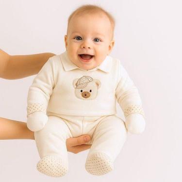 Imagem de Conjunto Pagão 100% Algodão Roupa Saída Maternidade Bebê Menino Ou Men