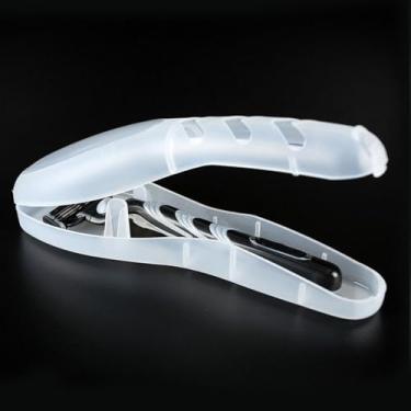 Imagem de Caixa de armazenamento transparente para máquina de barbear, estojo de transporte portátil de plástico para homens