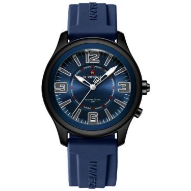 Imagem de Relógio De Quartzo Masculino Mostrador Simples Casual 30m à Prova D'água Azul