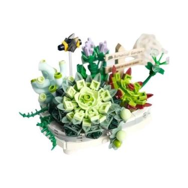 Imagem de Conjunto De Blocos De Montar Mini Bonsai De Cereja Suculenta Para Deco