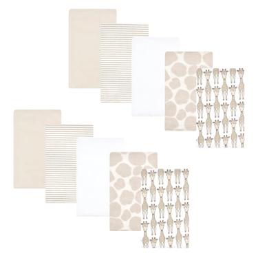 Imagem de Hudson Baby Pacote com 10 panos de flanela de algodão, girafa, tamanho único