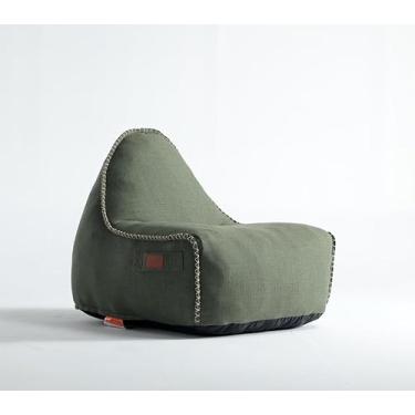 Imagem de LAZY LIFE PARIS Cadeira Bean Bag de alta densidade preenchida com espuma preguiçosa para adultos ao ar livre à prova d'água espreguiçadeira para sala de estar quarto jardim praia acampamento piscina