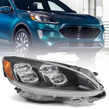 Imagem de KACHIR Conjunto de farol LED com luz frontal LED DRL compatível com Ford Escape 2020 2021 2022 lado direito do passageiro RH LJ6Z-13008-T