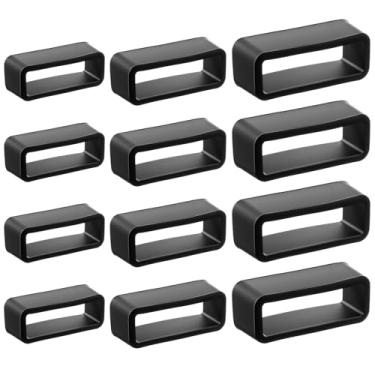 Imagem de Josojoou 12 peças de pulseiras de relógio, 18 mm/20 mm/22 mm, pulseiras de silicone para relógio, anel macio de substituição para relógios esportivos inteligentes