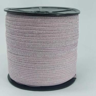 Imagem de 150 metros Elástico Lurex chat 7mm Rosa Claro 3614 150 encadernação - 