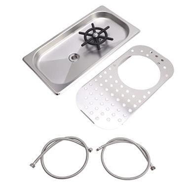 Imagem de Enxaguador, Jarro de Aço Inoxidável 304, Lavador de Vidro, Pia Embutida, Enxágue de Copo de água de Aço Inoxidável de Alta Pressão, Limpeza, Lavagem Com Drenagem, Bandeja de