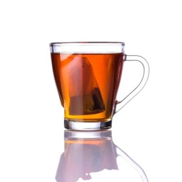 Imagem de Conjunto de 3 Canecas de Vidro, 265ml, Transparente, Design Clássico, Reutilizável, Resistente, com Alça, para Bebidas Quentes e Frias, Xícaras e Canecas de Café, Conjuntos de Canecas