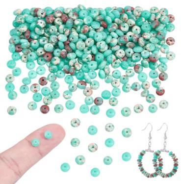 Imagem de NBEADS Cerca de 334 peças de contas Rondelle de 4 mm de diâmetro, contas de pedra de disco de ábaco pedra preciosa espaçadora solta para fazer joias colar de pulseira DIY, água-marinha, orifício: 0,6