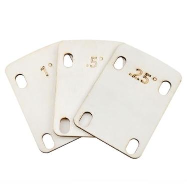 Imagem de XZW Calços de pescoço de violão, calços de madeira, placa de pescoço de guitarra, peças de guitarra elétrica, gaxeta de ajuste inferior, acessório de guitarra 1 conjunto