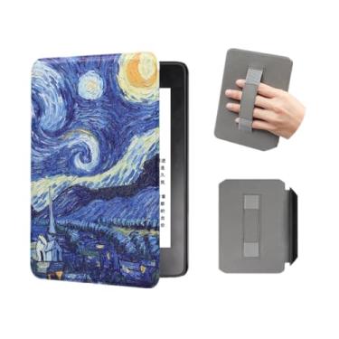 Imagem de Akacy Capa com estampa pintada com alça para Kindle Paperwhite de 6,0 polegadas 11ª geração lançada em 2022/2024 (Modelo: C2V2L3/RS23CV) proteção de couro PU (2)